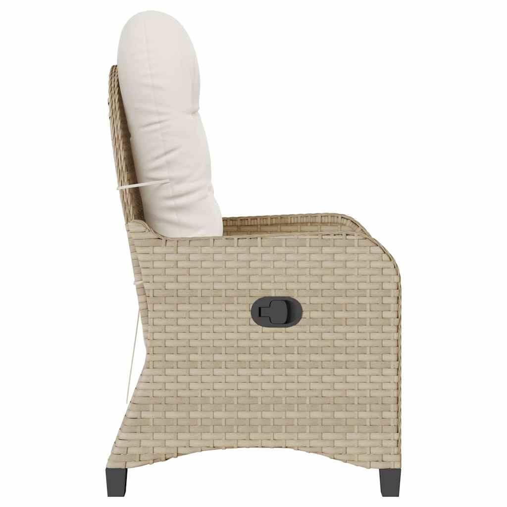 Poltrona reclinabile Beige 56 x 66 x 95cm polyrattan - homemem39