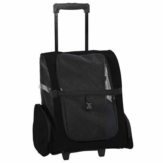 Carrello per Animali 3 in 1 Design Nero 48x32x57 cm Tessuto Oxford - homemem39