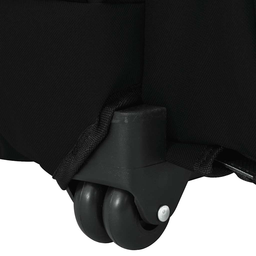 Carrello per Animali 3 in 1 Design Nero 48x32x57 cm Tessuto Oxford - homemem39