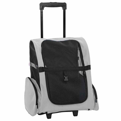 Carrello per animali domestici 3 in 1 design grigio 48x32x57 cm tessuto Oxford - homemem39