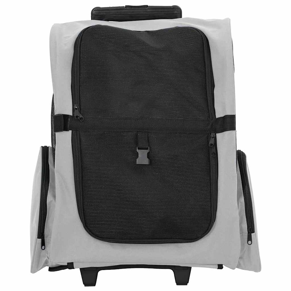 Carrello per animali domestici 3 in 1 design grigio 48x32x57 cm tessuto Oxford - homemem39