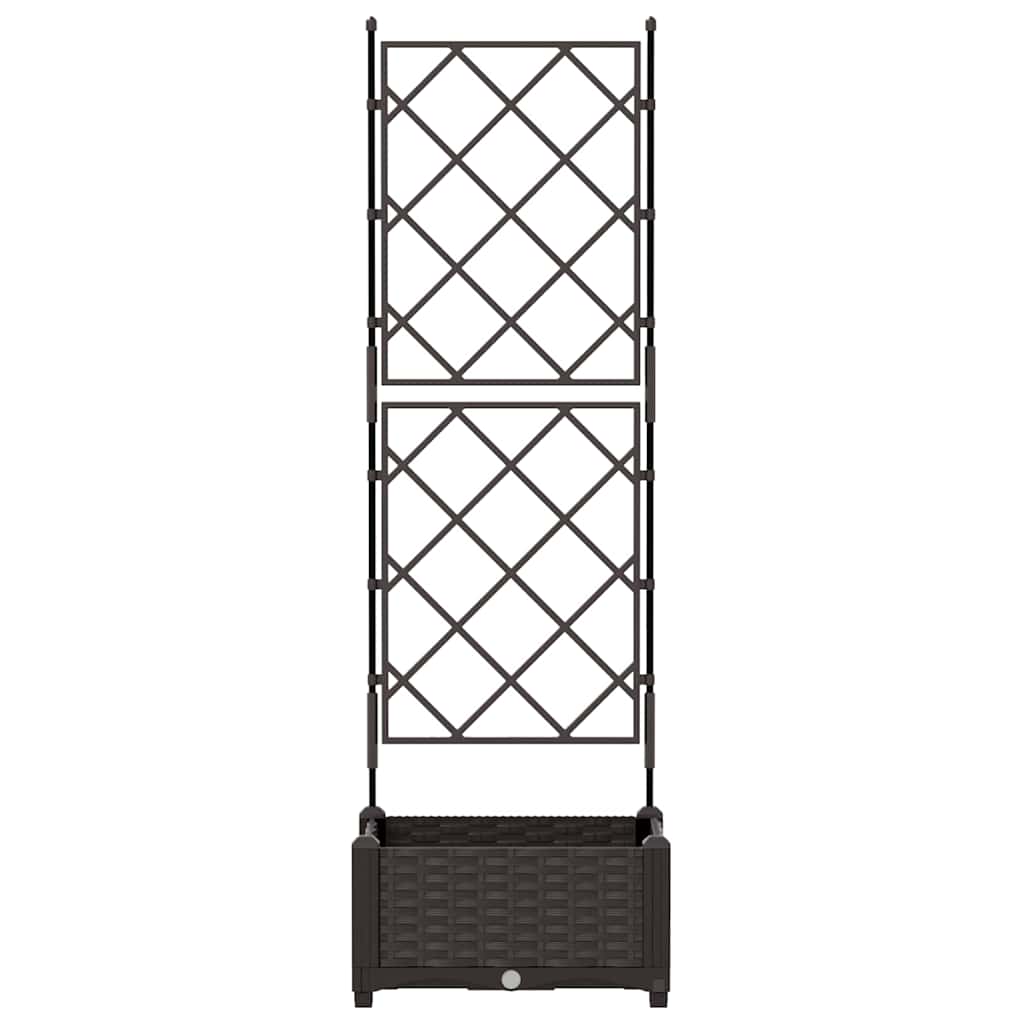Vaso da Giardino con Trellis Marrone 40 x 40 x 125.5 cm PP - homemem39