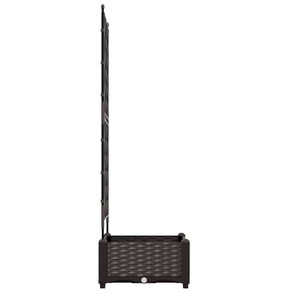 Vaso da Giardino con Trellis Marrone 40 x 40 x 125.5 cm PP - homemem39