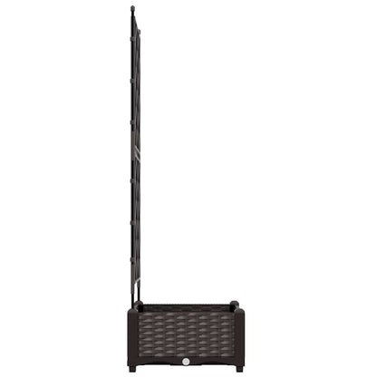 Vaso da Giardino con Trellis Marrone 40 x 40 x 125.5 cm PP - homemem39