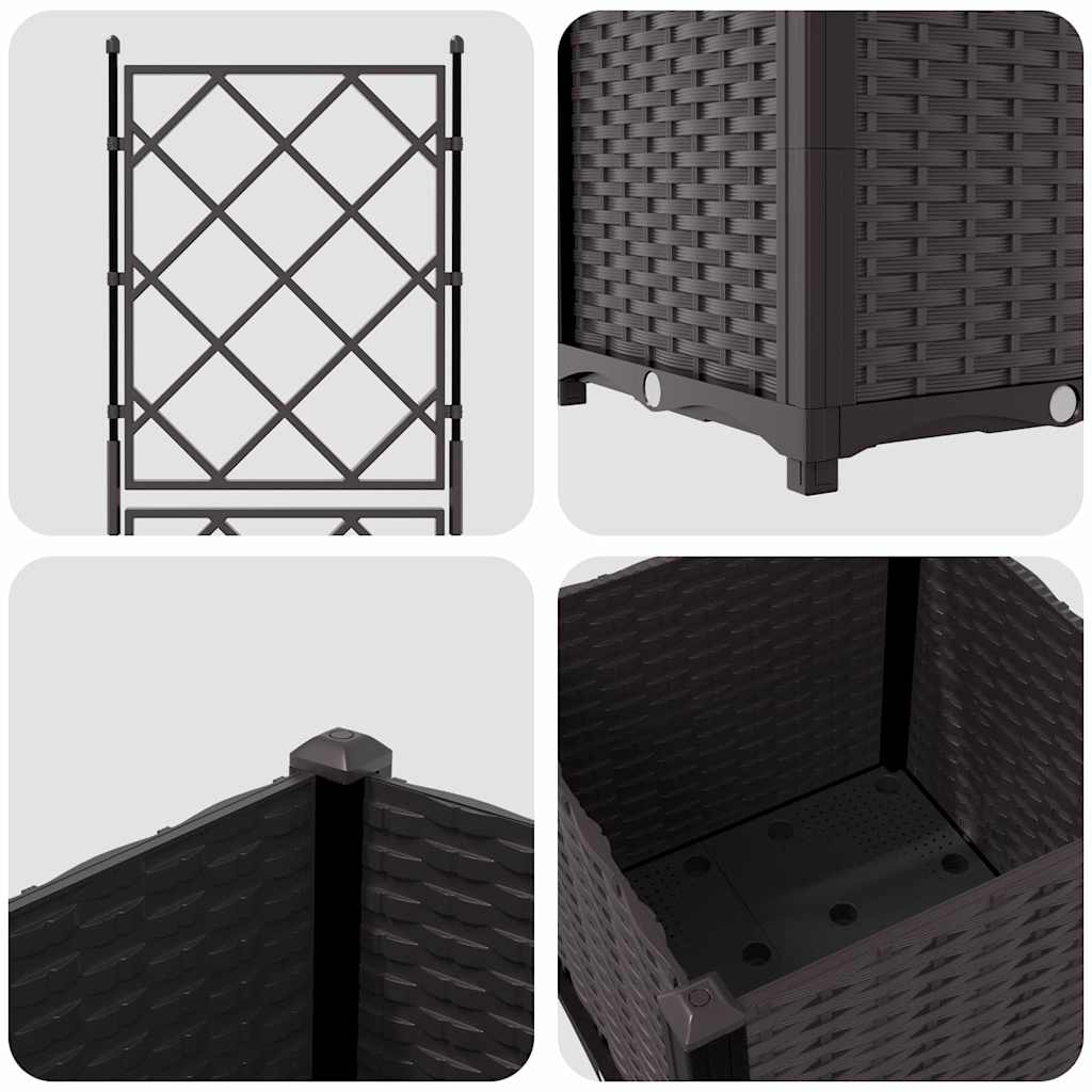 Vaso da giardino Marrone 40 x 40 x 143 cm PP | homemem39