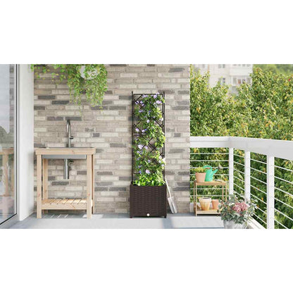 Vaso da giardino Marrone 40 x 40 x 143 cm PP | homemem39