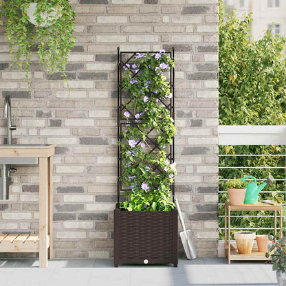 Vaso da giardino Marrone 40 x 40 x 143 cm PP | homemem39
