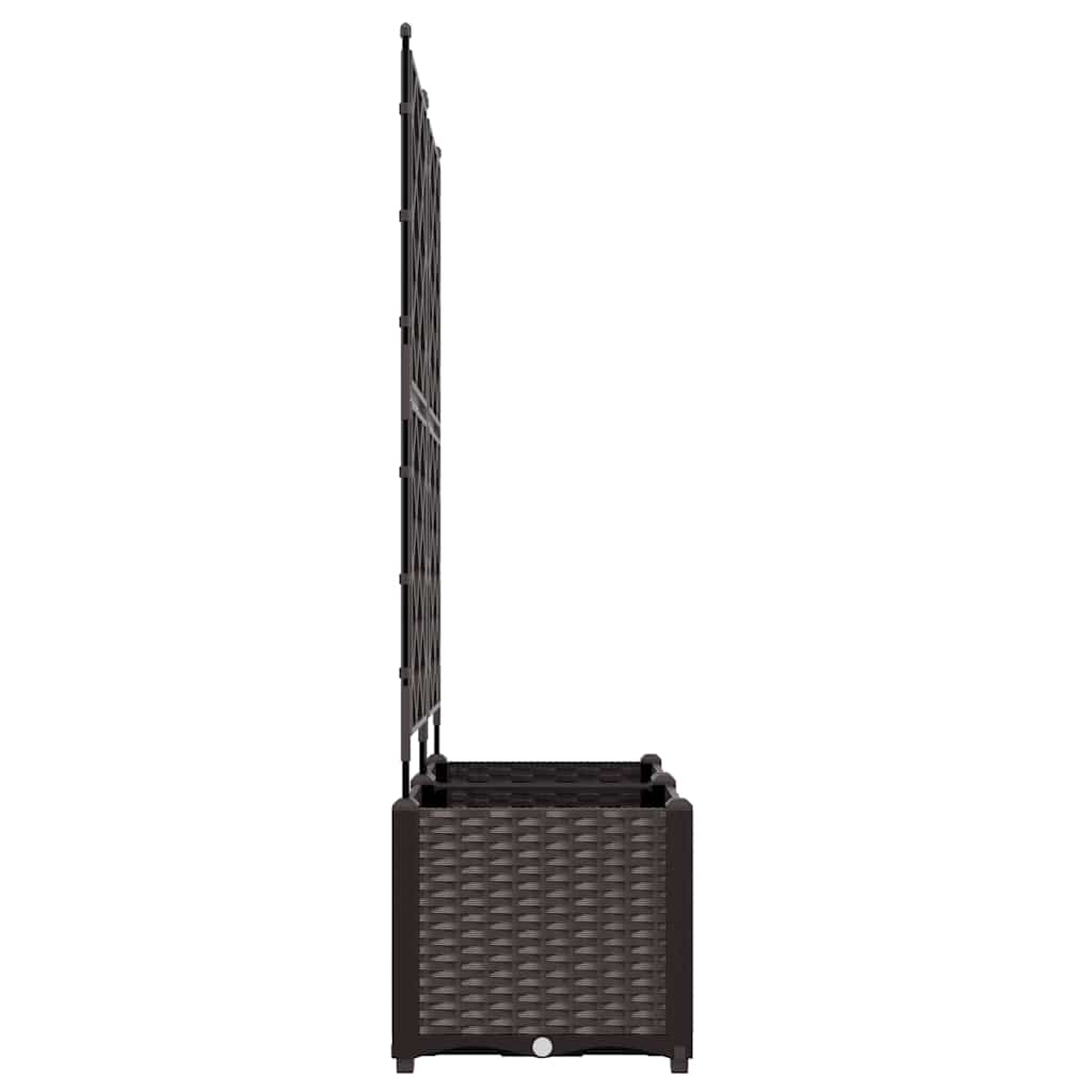 Vaso da Giardino con Trellis 2 pcs Marrone 80 x 40 x 143 cm PP - homemem39