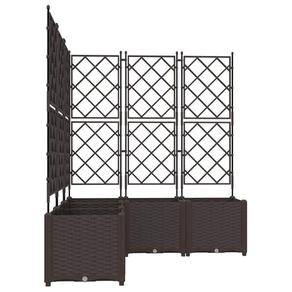 Vaso da Giardino con Trellis 5 pcs Marrone 120 x 120 x 143 cm - homemem39