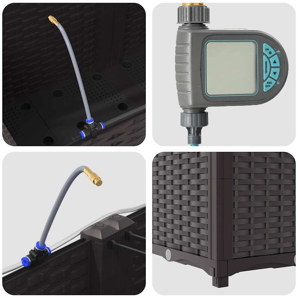 Vasi da giardino Marrone 80 x 40 x 37.5 cm Acciaio - homemem39