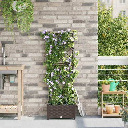Vaso da giardino Marrone 40 x 40 x 126 cm Plastica | homemem39