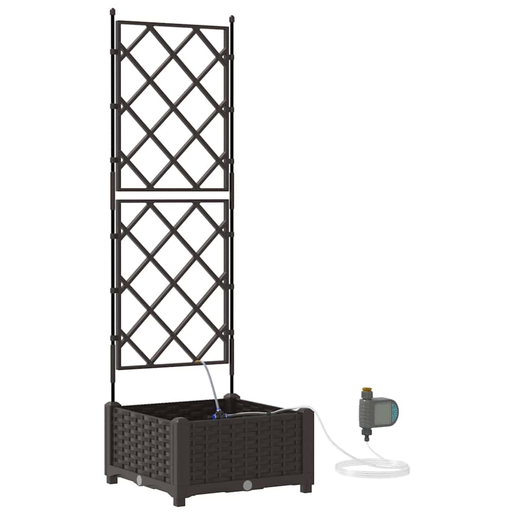 Vaso da giardino Marrone 40 x 40 x 126 cm Plastica | homemem39