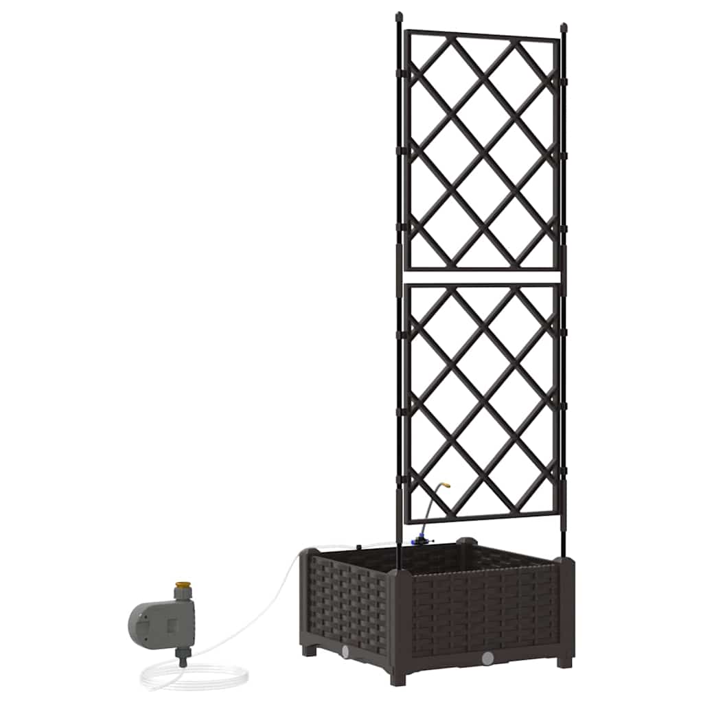 Vaso da giardino Marrone 40 x 40 x 126 cm Plastica | homemem39