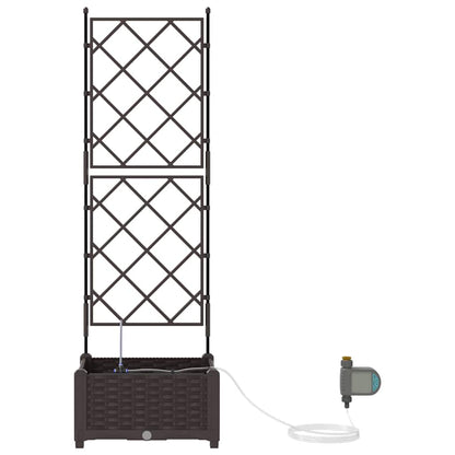 Vaso da giardino Marrone 40 x 40 x 126 cm Plastica | homemem39