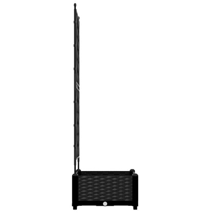 Vaso da giardino Nero 40 x 40 x 125,5 cm Acciaio