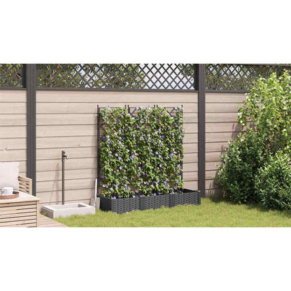 Vaso da giardino 3 pcs Nero 120 x 40 x 125,5 cm Acciaio