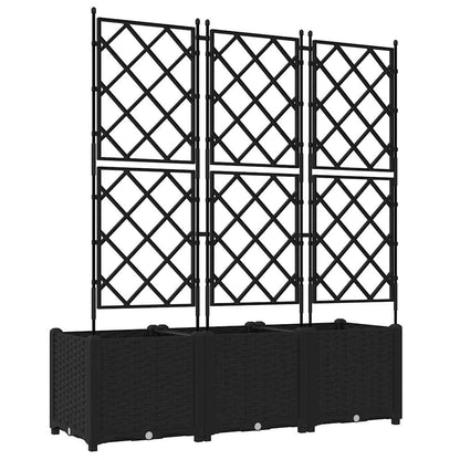 Vaso da giardino 3 pcs Nero 120 x 40 x 143 cm Acciaio
