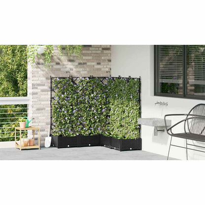 Vaso da giardino 5 pcs Nero 120 x 120 x 125,5 cm Acciaio