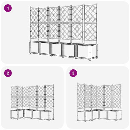 Vaso da giardino 5 pz Nero 120 x 120 x 143 cm PP | homemem39