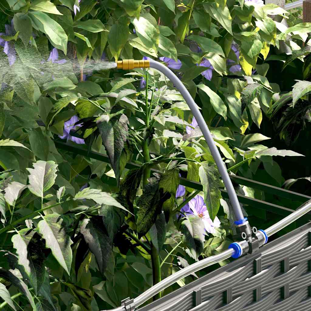 Vaso da giardino 2 pcs Nero Acciaio