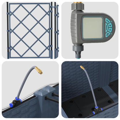 Vaso da giardino 2 pcs Grigio 80 x 40 x 125,5 cm Acciaio