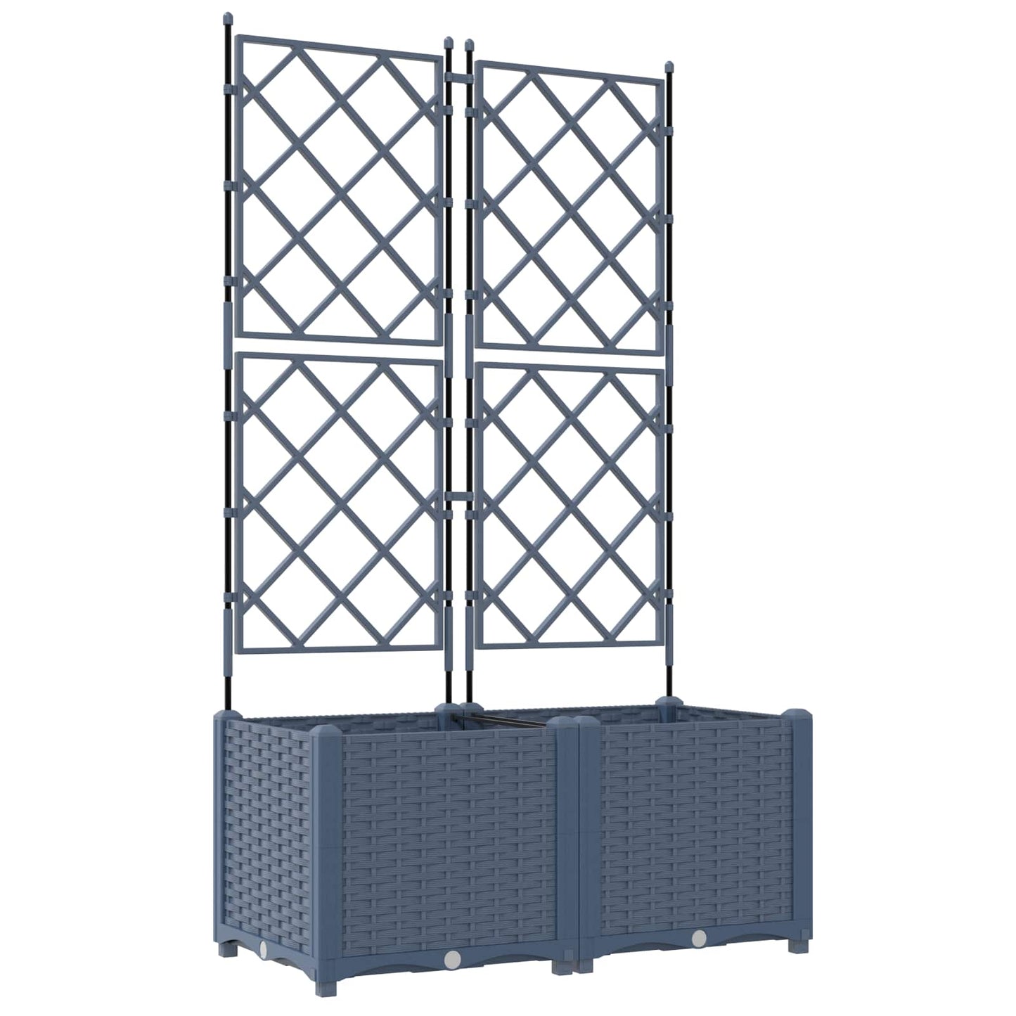 Vaso da giardino 2 pcs Grigio 80 x 40 x 143 cm Plastica | homemem39