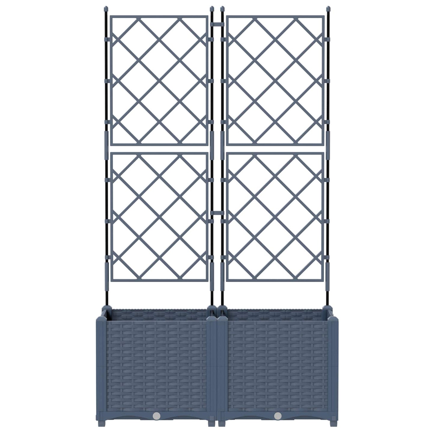 Vaso da giardino 2 pcs Grigio 80 x 40 x 143 cm Plastica | homemem39