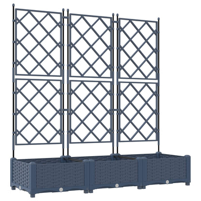 Vaso da giardino 3 pcs Grigio 120 x 40 x 125,5 cm Plastica | homemem39