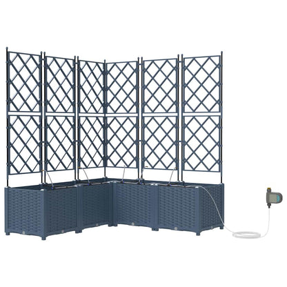 Vaso da giardino 5 pcs Grigio 120 x 120 x 142 cm Plastica