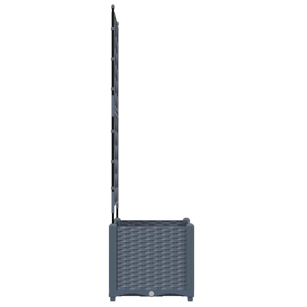 Vaso da giardino Grigio Chiaro 40 x 40 x 143 cm Acciaio