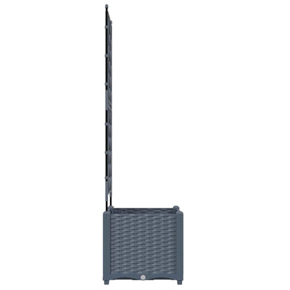 Vaso da giardino Grigio Chiaro 40 x 40 x 143 cm Acciaio