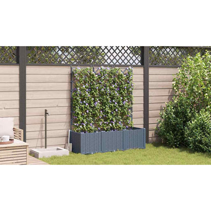 Vaso da giardino 3 pcs Grigio Chiaro 120 x 40 x 143 cm Acciaio