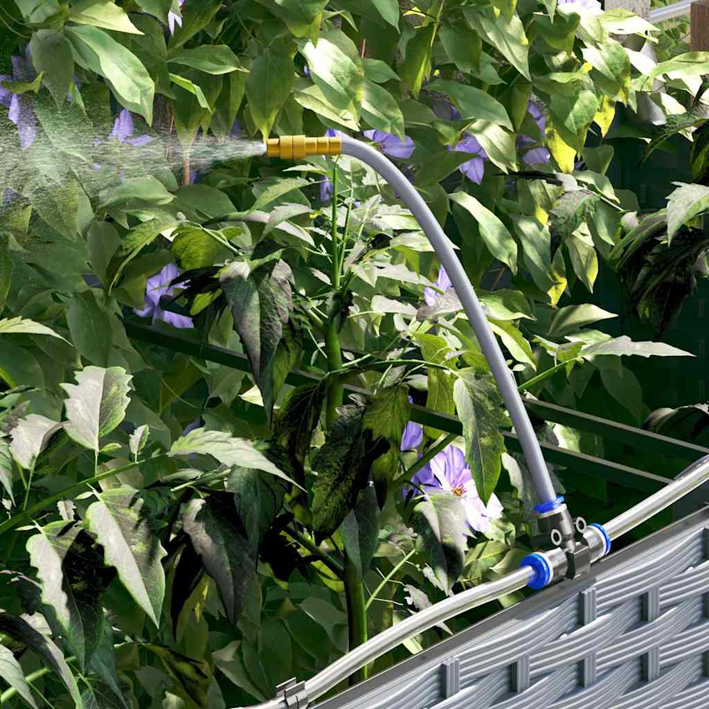 Vaso da giardino 4 pcs Grigio Chiaro Acciaio