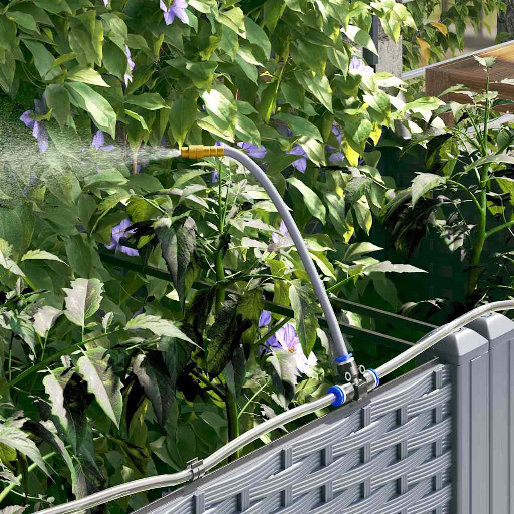 Vaso da giardino 2 pcs Grigio Chiaro Acciaio