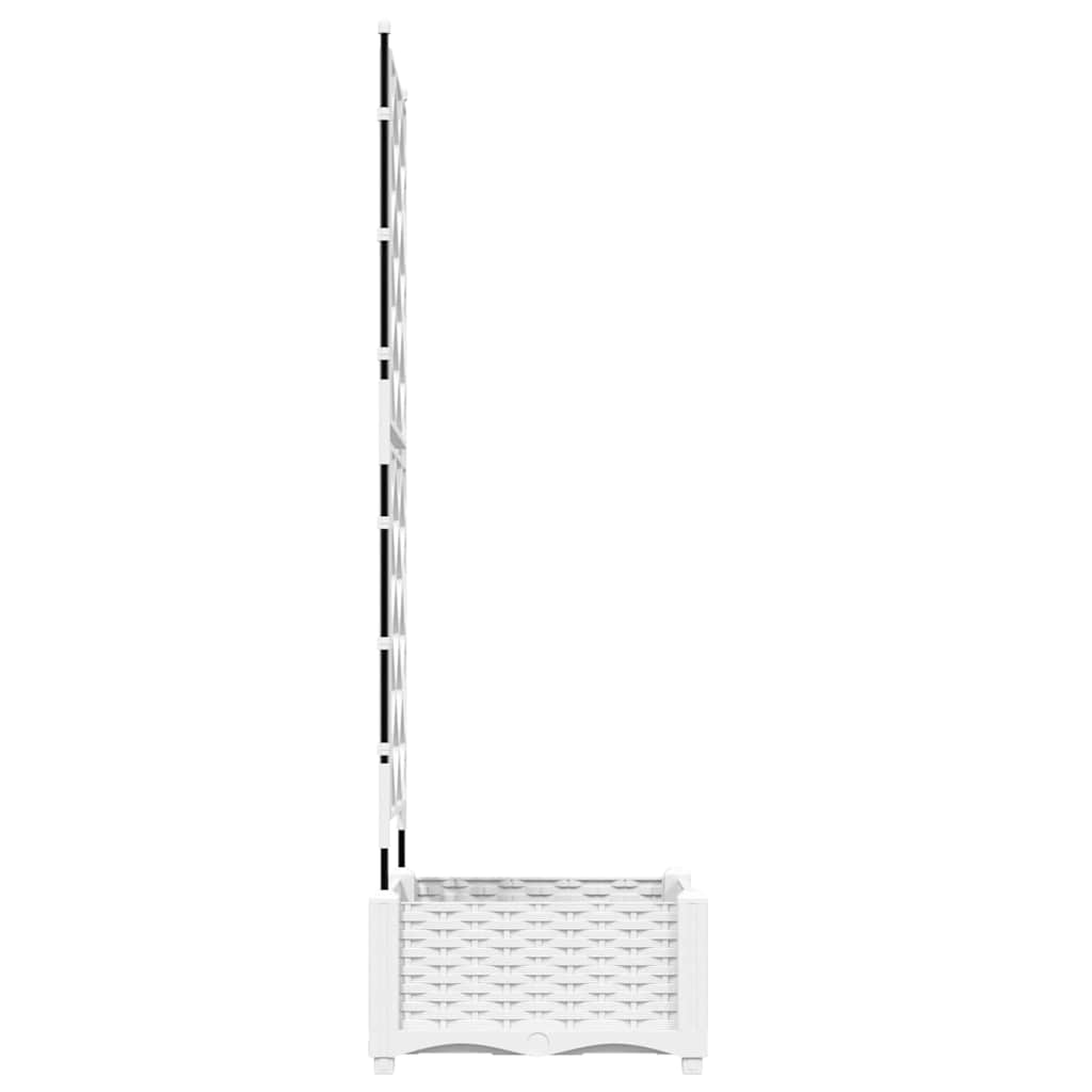 Vaso da giardino Bianco 40 x 40 x 125,5 cm Acciaio