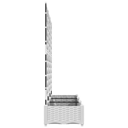 Vaso da giardino 3 pcs Bianco 120 x 40 x 125,5 cm Acciaio