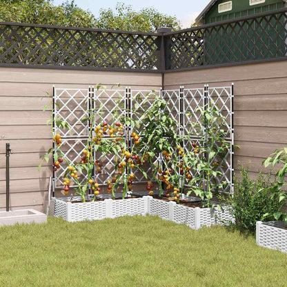 Vaso da giardino 5 pcs Bianco 120 x 120 x 125,5 cm Acciaio