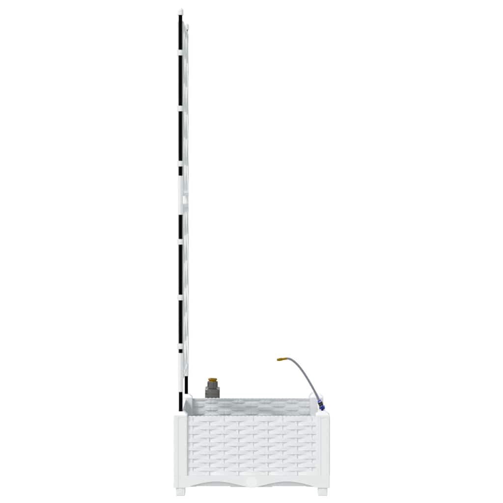 Vaso da giardino Bianco 40 x 40 x 126 cm Acciaio