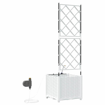 Vaso da giardino Bianco 40 x 40 x 142 cm PP