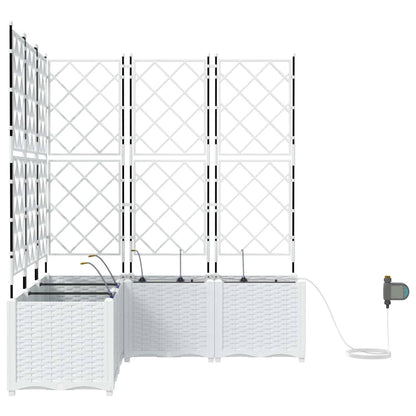 Vaso da giardino 5 pz Bianco 120 x 120 x 142 cm PP