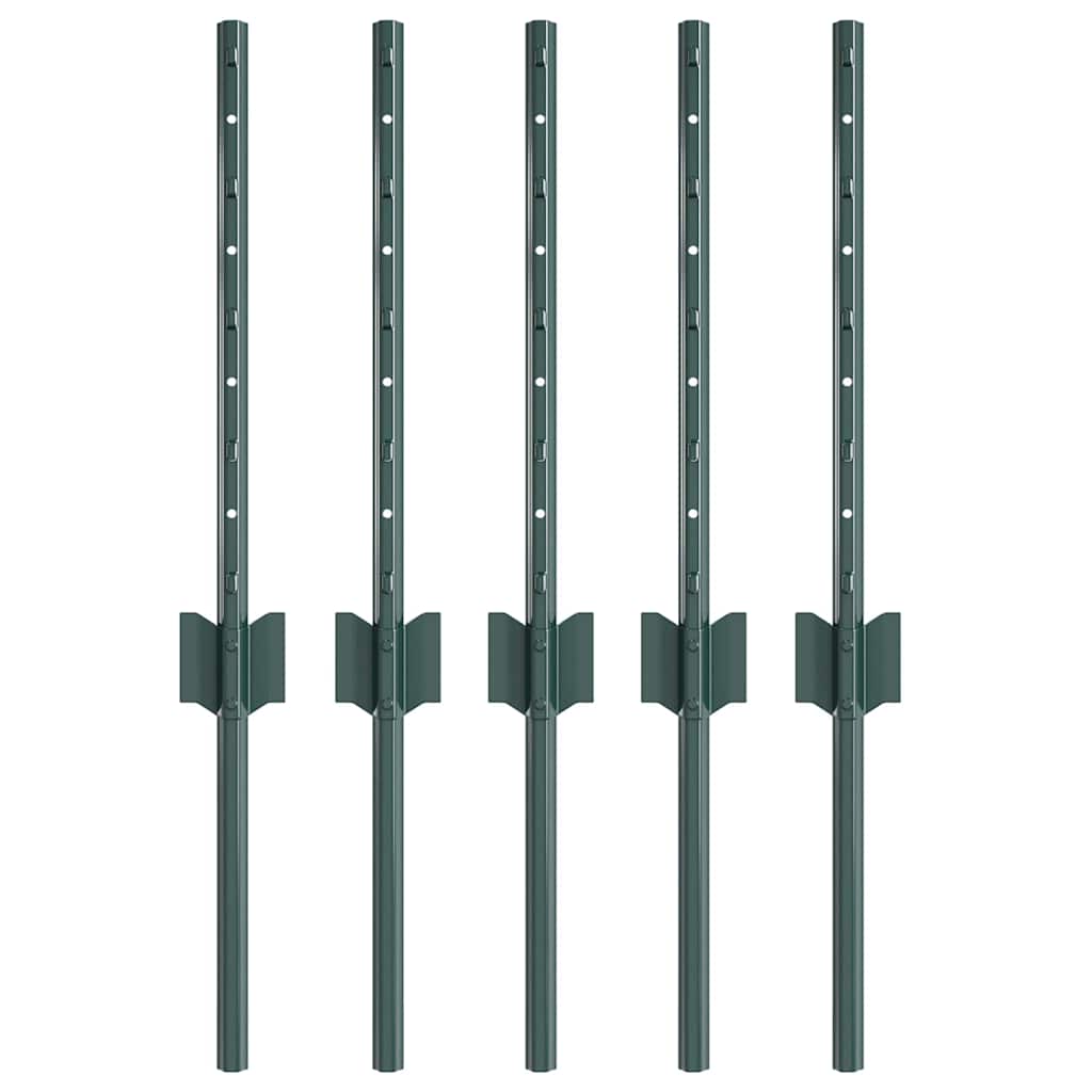 Palo per recinzione interrato 5 pcs Verde 80 cm