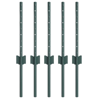 Palo per recinzione interrato 5 pcs Verde 80 cm