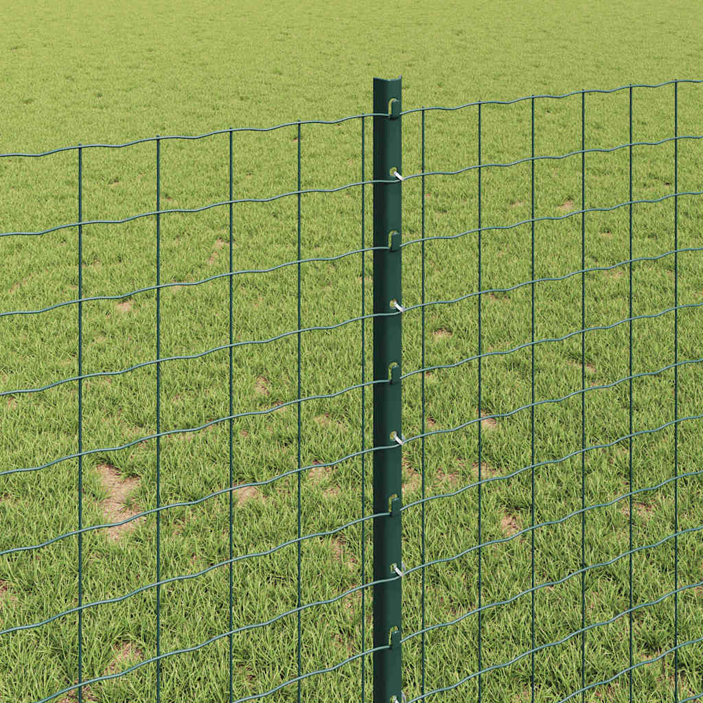 Palo della recinzione 5 pcs Verde 140 cm Acciaio | homemem39