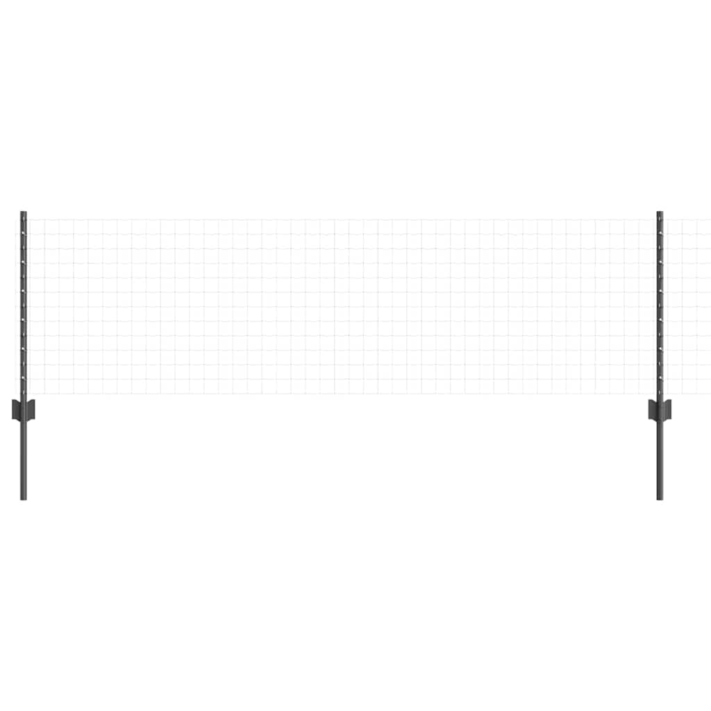 Palo della recinzione 5 pcs Grigio 60 cm Acciaio | homemem39