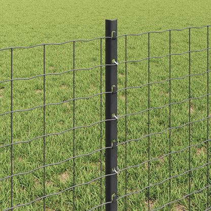 Palo della recinzione 11 pcs Grigio 60 cm Acciaio | homemem39