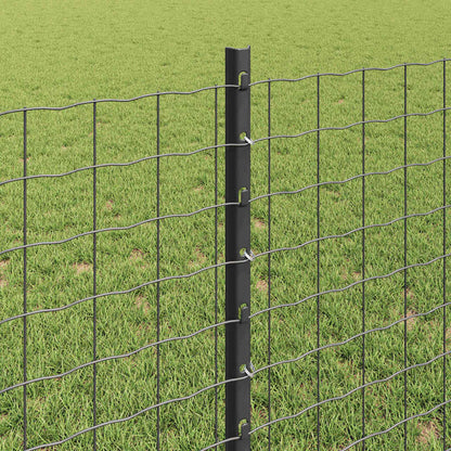 Palo della recinzione 11 pcs Grigio 80 cm Acciaio | homemem39
