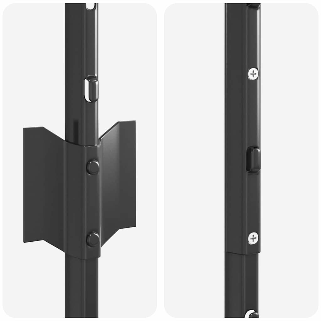 Palo della recinzione 11 pcs Grigio 120 cm Acciaio | homemem39