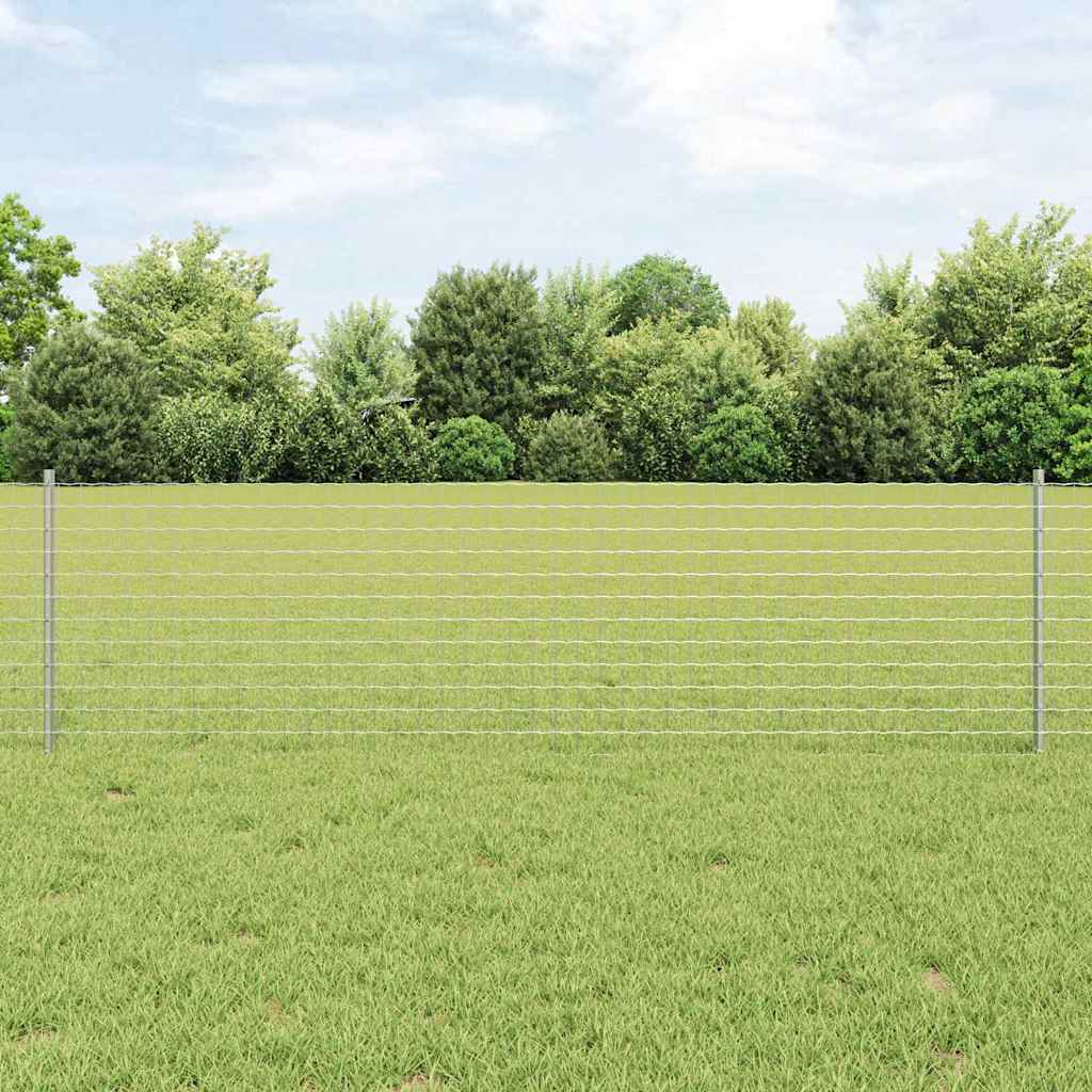 Palo per recinzione interrato 11 pcs Argento 100 cm