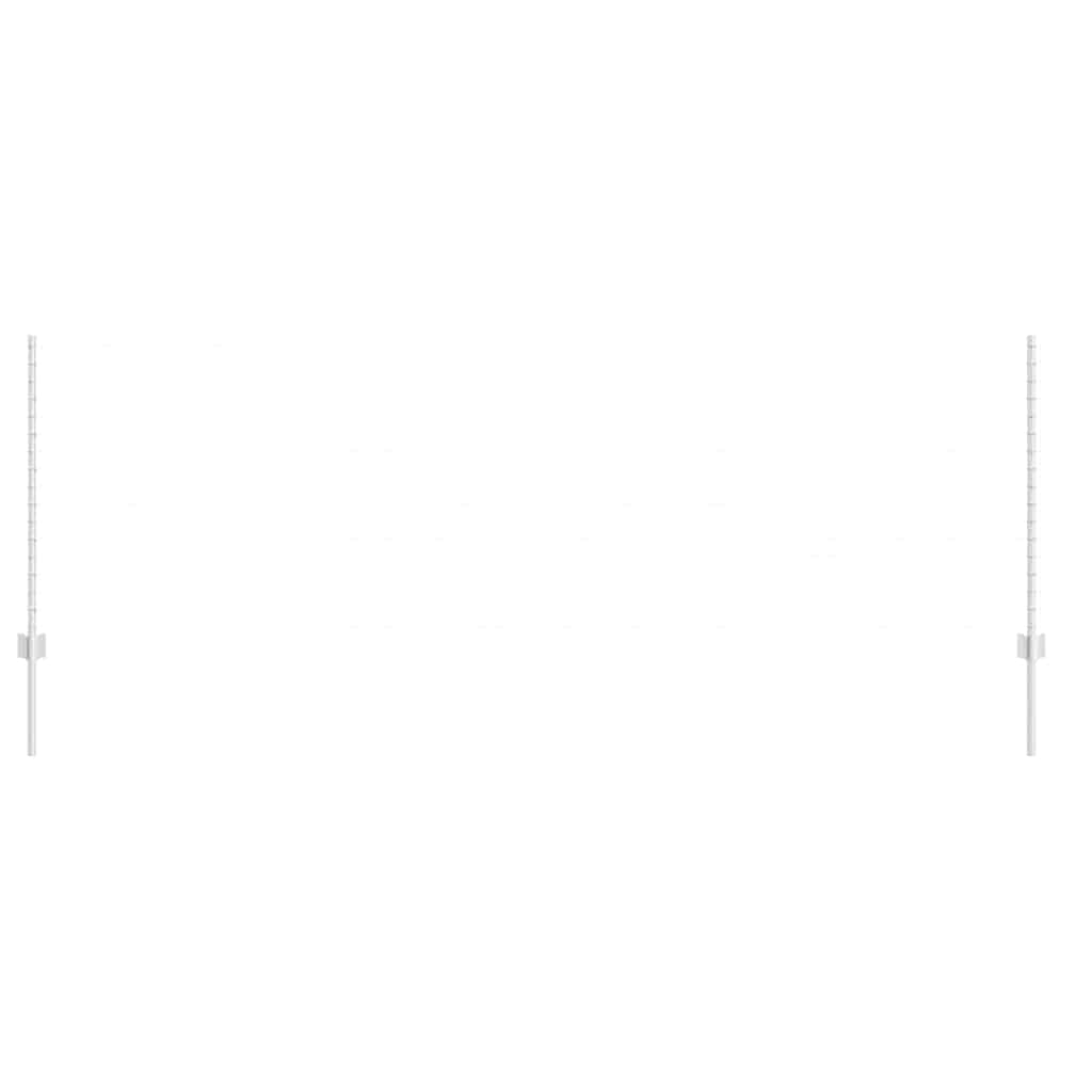 Palo per recinzione interrato 5 pcs Argento 140 cm