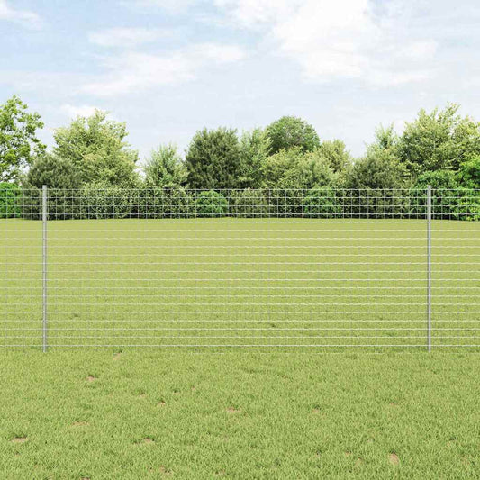 Palo per recinzione interrato 11 pcs Argento 140 cm